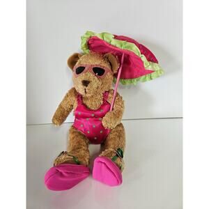 Burton & Burton Fib Bear Plush-Ready For The Beach 7"-pre Owned - 10% to charity